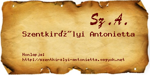 Szentkirályi Antonietta névjegykártya